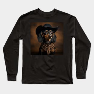 Cowboy Dog - Dachshund Long Sleeve T-Shirt